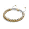 Blanc x Or Rose | Bracelet chaîne de blé Gaia